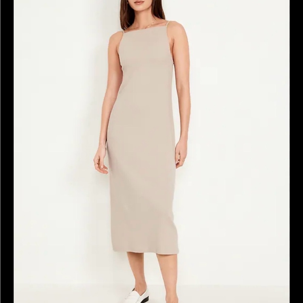 Old Navy Elegant Beige Midi Dress